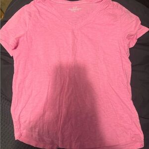 Vineyard Vines Pink Short Sleeve V-Neck Tee